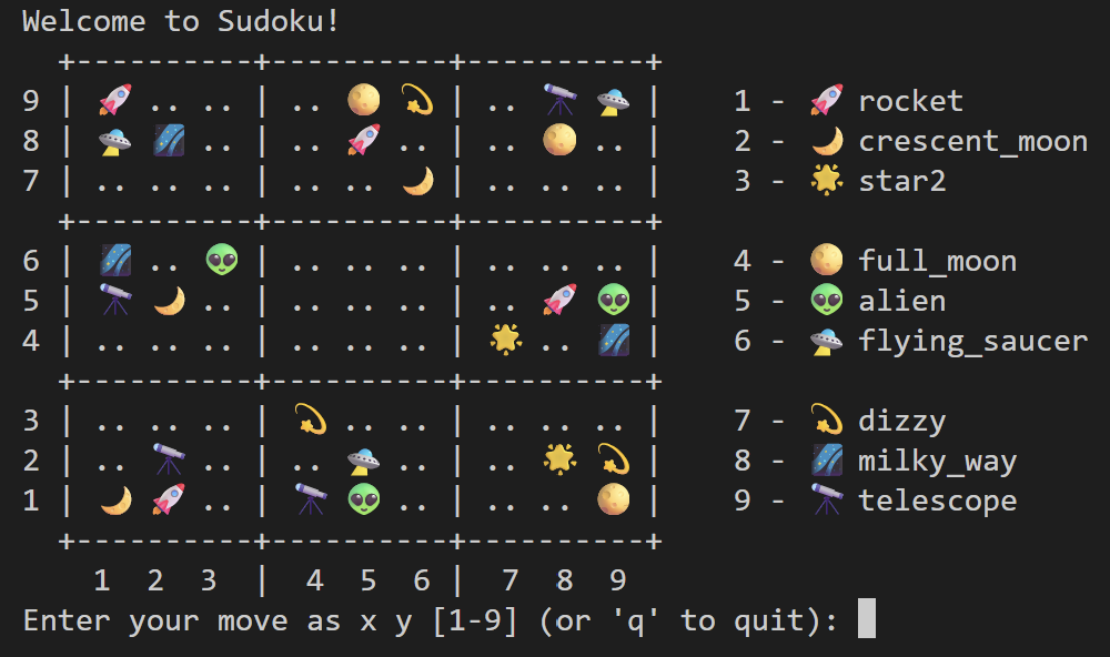 Sudoku with Emoji